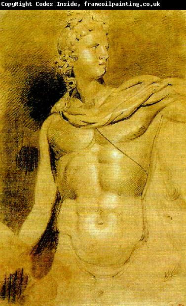 J.M.W.Turner study of the head and torso of the apollo belvedere