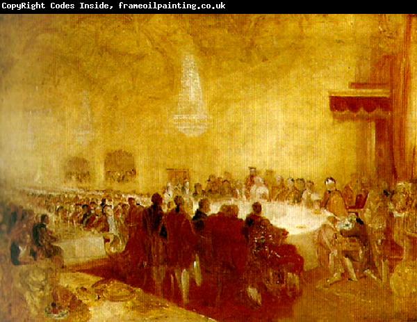 J.M.W.Turner george iv at the provost's banquet, edinburgh