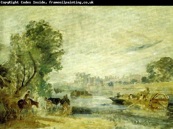 J.M.W.Turner hampton cour from the thames
