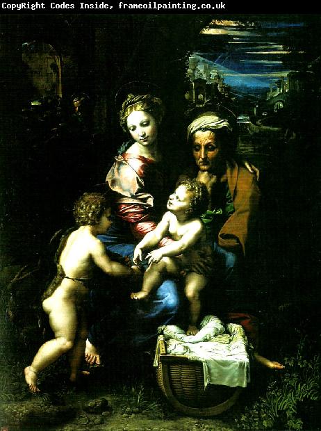 Raphael holy family with st john the baptist