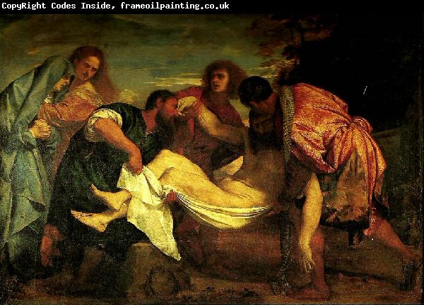 Titian la mise au tombeau