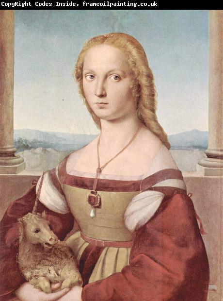Raphael Young Woman with Unicorn