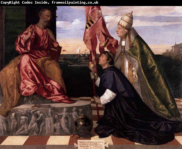 Titian Jacopo Pesaro being presented by Pope Alexander VI to Saint Peter