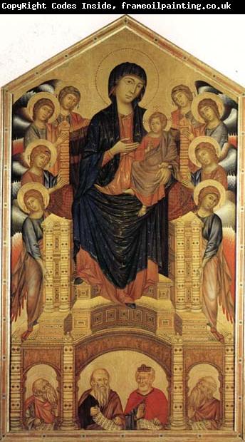 Cimabue Madonna and Child Enthroned with Eight Angels and Four Prophets