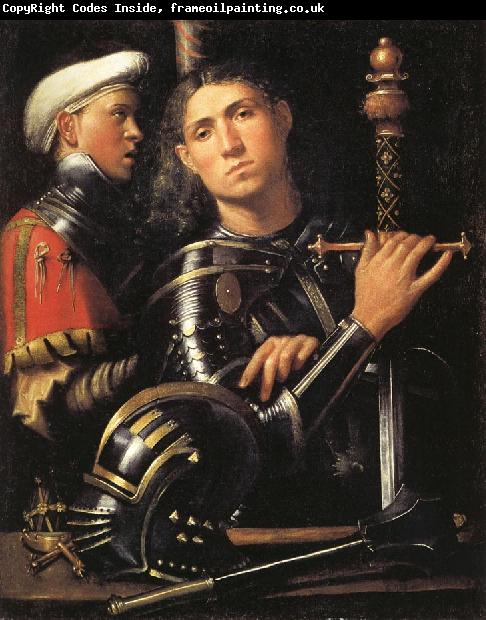 Giorgione Portrait of a Man in Armor with His Page