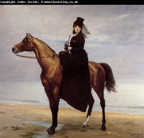 Carolus-Duran Au bord de la mer,Mademoiselle Croisette a cheval