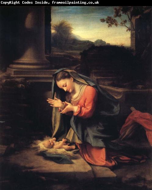 Correggio Madonna worshipping the Child