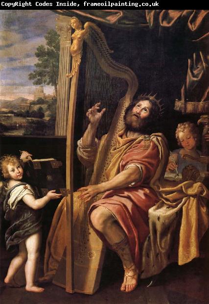 Domenichino Le Roi David jouant de la harpe