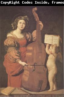 Domenichino Cecilia with an angel Holding Music (mk05)