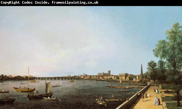 Canaletto View of London: The Thames from Somerset House towards Westminster (mk25)